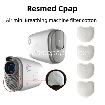 Fiber Cotton BV Respiratory Disposable CPAP Filter for Resmed CPAP Ventilators 53*35mm