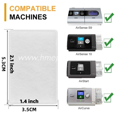 Fiber Cotton BV Respiratory Disposable CPAP Filter for Resmed CPAP Ventilators 53*35mm