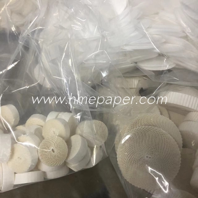 주문 맞춤형 흰색 나무 직물 HME BVF 필터 종이 롤 90g/m2 기기 클래스 I에 대한 흡수 online manufacture