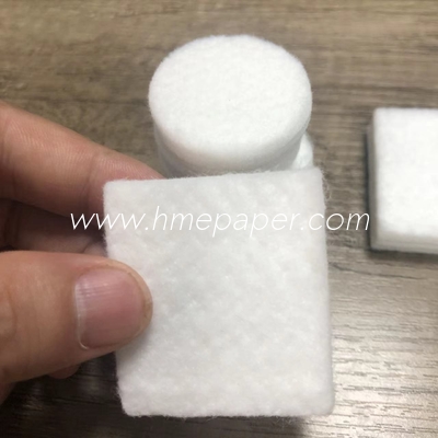 Circular/Square Needle Felt White Cotton Pulp Respirator Air Filter For HIV Tester