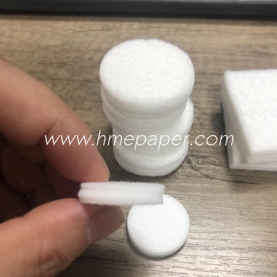 Circular/Square Needle Felt White Cotton Pulp Respirator Air Filter For HIV Tester