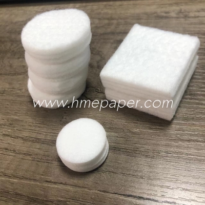 Circular/Square Needle Felt White Cotton Pulp Respirator Air Filter For HIV Tester